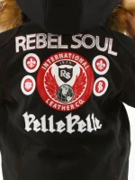 Pelle Pelle Rebel Soul Kids Black Wool Jacket, pellepelle.us