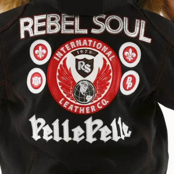 Pelle Pelle Rebel Soul Kids Black Wool Jacket, pellepelle.us