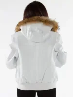 Pelle Pelle Ladies Basic Fur Hood White Jacket, pellepelle.us