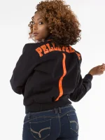 Pelle Pelle Ladies Gator P Black And Orange Jacket