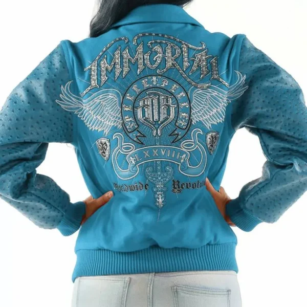 Pelle Pelle Ladies Turquoise Worldwide Jacket, pellepelle.us