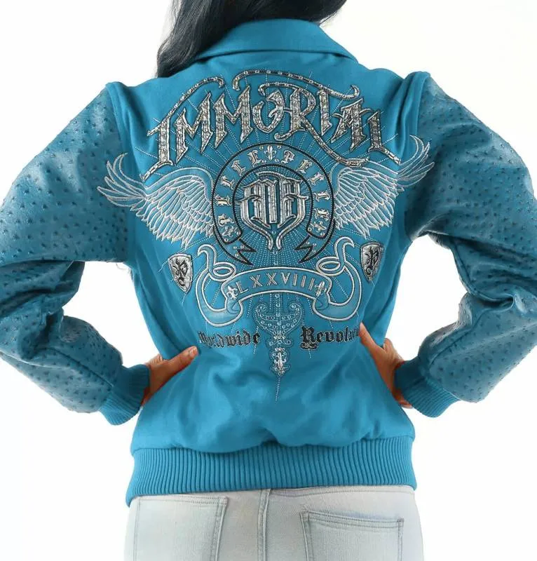 Pelle Pelle Ladies Turquoise Worldwide Jacket, pellepelle.us