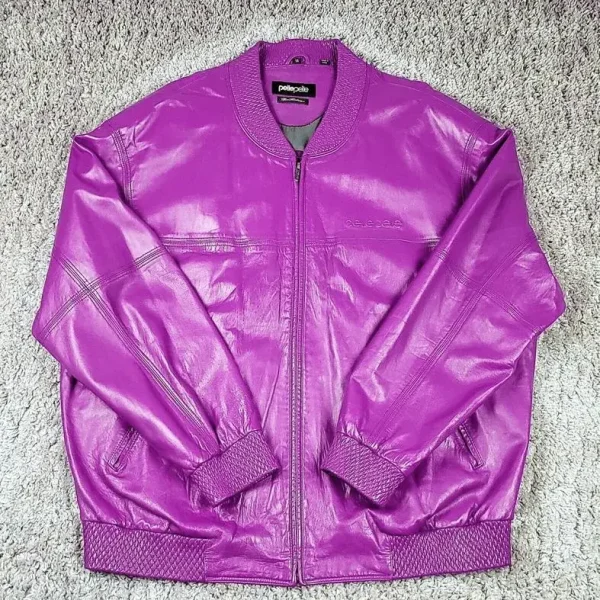 Pelle Pelle Marc Buchanan Custom Light Purple Leather Jacket, pellepelle.us