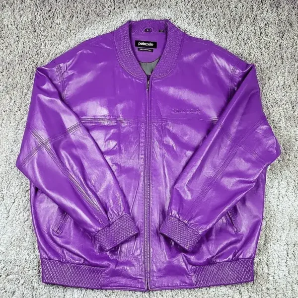 Pelle Pelle Marc Buchanan Custom Purple Leather Jacket, pellepelle.us