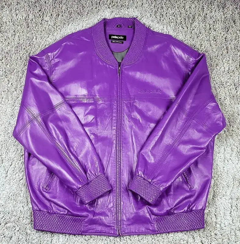 Pelle Pelle Marc Buchanan Custom Purple Leather Jacket, pellepelle.us