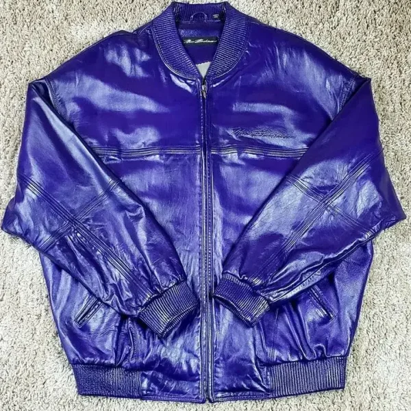 Pelle Pelle Marc Buchanan Custom Royal Blue Leather Jacket, pellepelle.us