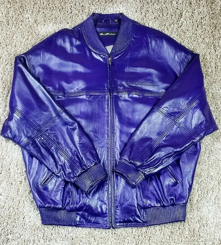 Pelle Pelle Marc Buchanan Custom Royal Blue Leather Jacket, pellepelle.us