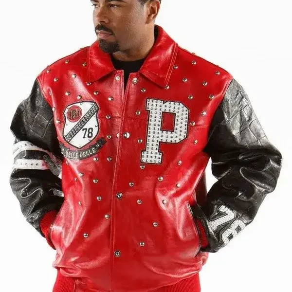 One For All Red Leather Jacket, pellepelle.us