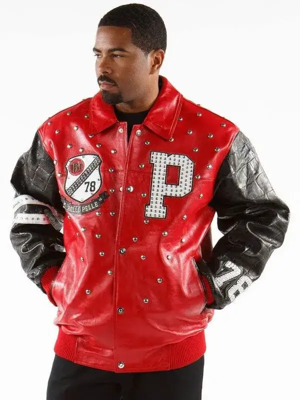 One For All Red Leather Jacket, pellepelle.us