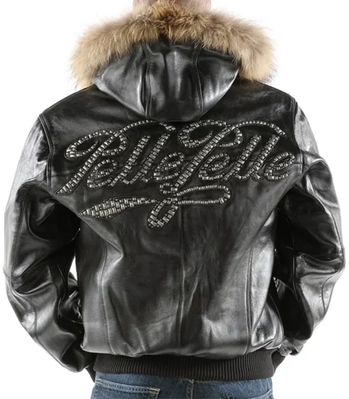 Pelle Pelle Black Fur Hooded Jacket, pellepelle.us