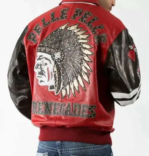 Pelle Pelle Mens Chief Keef Red Leather Jacket, pellepelle.us