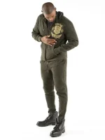 Pelle Pelle Mens Fortune Favors The Bold Olive Tracksuit, pellepelle.us