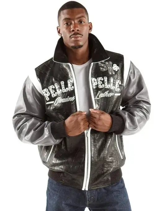 Pelle Pelle Gray Street King Leather Jacket, PELLEPELLE.US