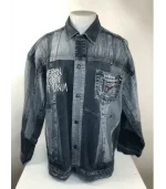 Pelle Pelle Mens 1978 Grey Denim Jacket, pellepelle.us