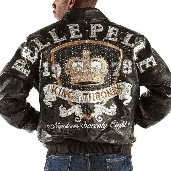 Pelle Pelle Mens King of Thrones 1978 Brown Jacket, pellepelle.us