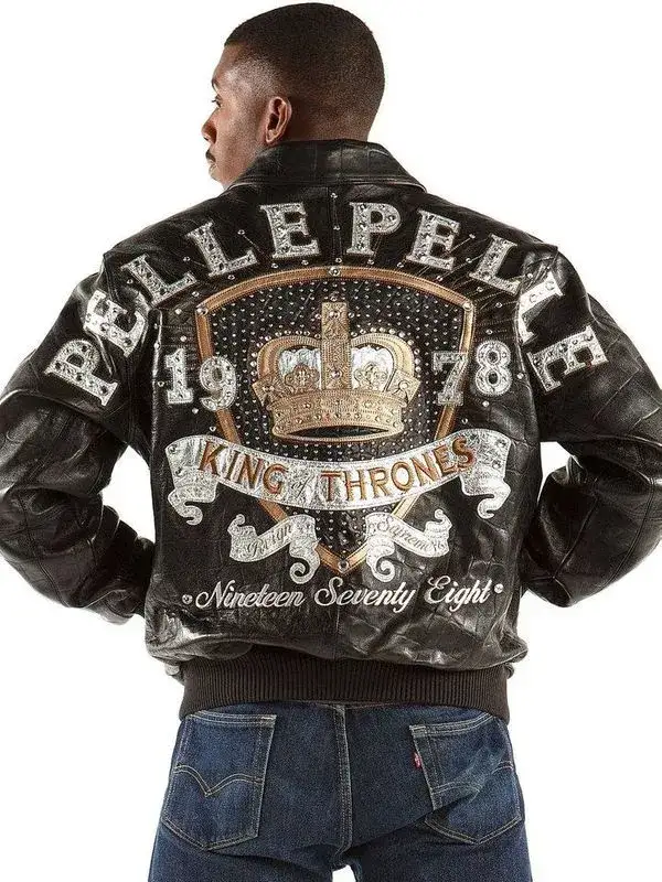 Pelle Pelle Mens King of Thrones 1978 Brown Jacket, pellepelle.us