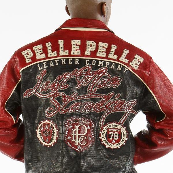 Pelle Pelle Mens Last Man Standing Red Leather Jacket, pellepelle.us