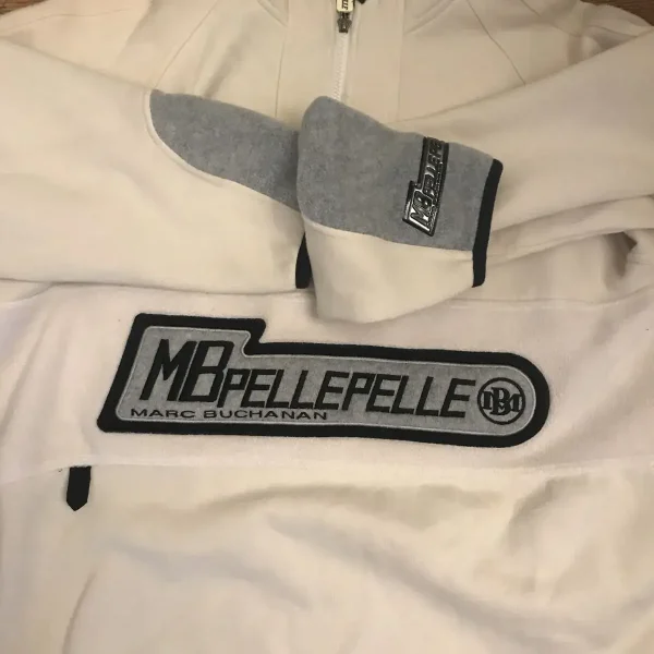 Pelle Pelle Mens Marc Buchanan Vintage Rare White Tracksuit, pellepelle.us