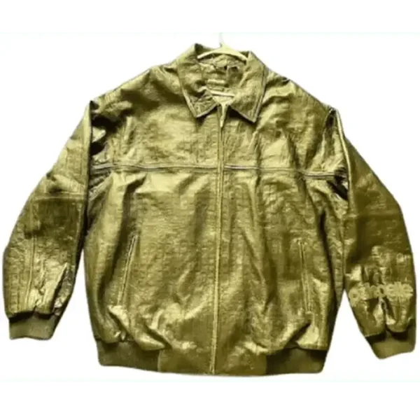 Pelle Pelle Green Alligator Leather Jacket, pellepelle.us