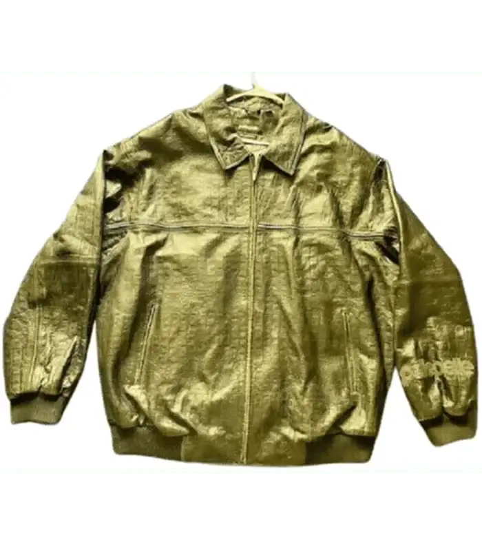 Pelle Pelle Green Alligator Leather Jacket, pellepelle.us