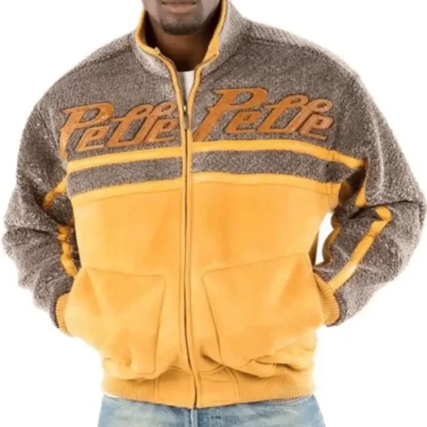 Pelle Pelle Men Classic Yellow Wool Jacket, pellepelle.us