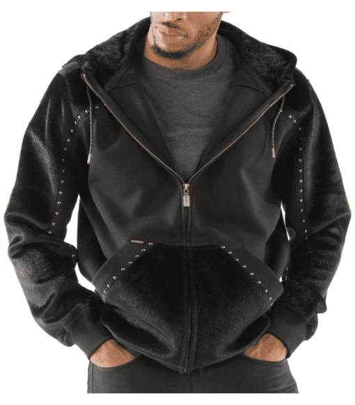 Pelle Pelle Ornate Black Wool Jacket, pellepelle.us