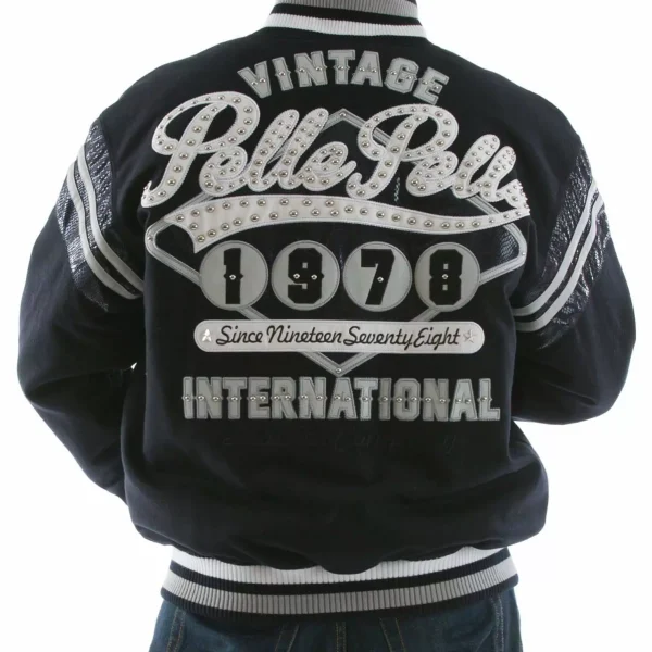 Pelle Pelle Navy Vintage International Wool Jacket pellepelle.us