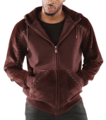 Pelle Pelle Ornate Maroon Wool Jacket