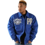 Pelle Pelle Players Mb Blue Wool Jacket, pellepelle.us