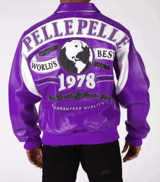 Pelle Pelle Purple Vintage Leather Jacket, pellepelle.us