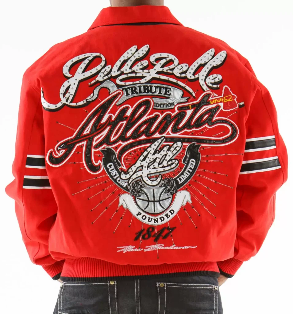 Pelle Pelle Red Atlanta Tribute Special Cut Jacket, pellepelle.us