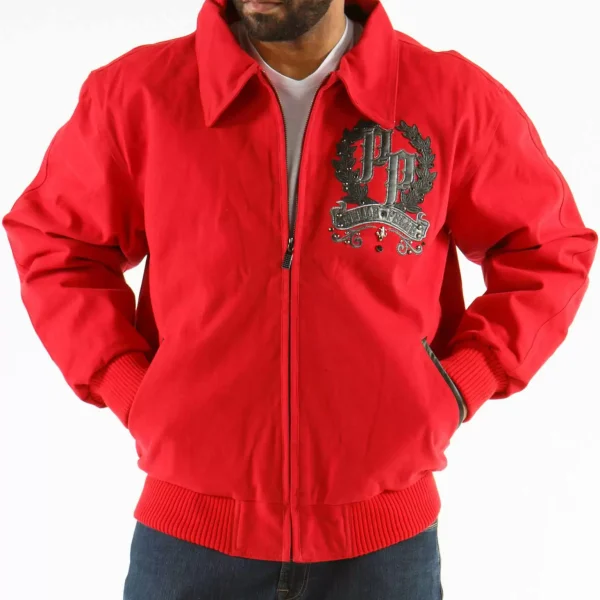 Pelle Pelle Red Live Like A King Wool Jacket, pellepelle.us