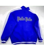 Pelle Pelle Royal Blue Varsity Wool Jacket, pellepelle.us