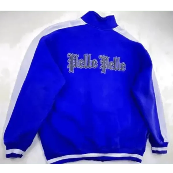 Pelle Pelle Royal Blue Varsity Wool Jacket, pellepelle.us