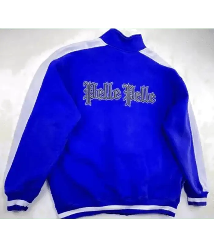 Pelle Pelle Royal Blue Varsity Wool Jacket, pellepelle.us