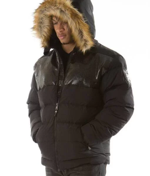 Pelle Pelle Snakeskin Bubble Coat, pellepelle.us