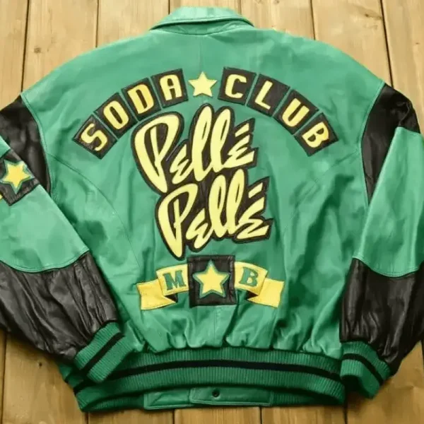 Pelle Pelle Soda Club Green Leather Jacket, pellepelle.us