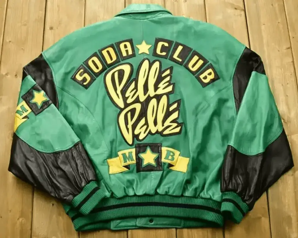 Pelle Pelle Soda Club Green Leather Jacket, pellepelle.us