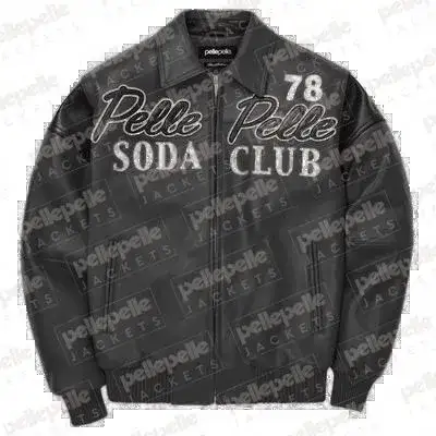 Pelle Pelle Black Soda Club Plush Jacket, pellepelle.us