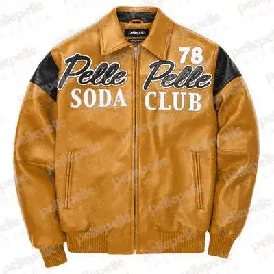 Pelle Pelle Mustard Soda Club Plush Jacket, PELLEPELLE.US