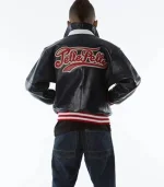 Pelle Pelle Navy Blue Leather Varsity Jacket