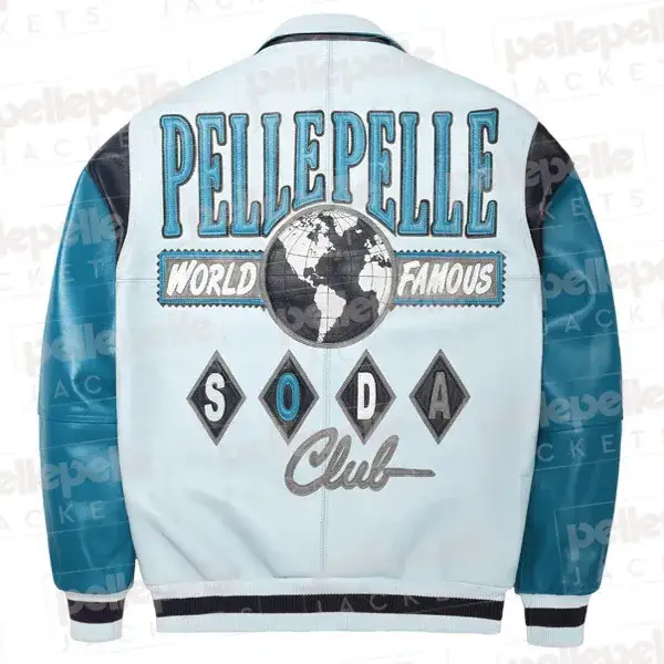 Pelle Pelle World Famous Turquoise Soda Club Plush Jacket, pellepelle.us