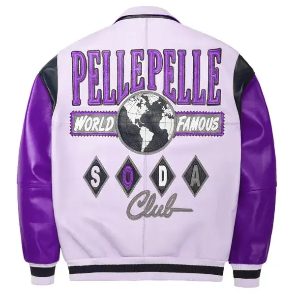 Pelle Pelle World Famous Dark Purple Soda Club Plush Jacket, pellepelle.us