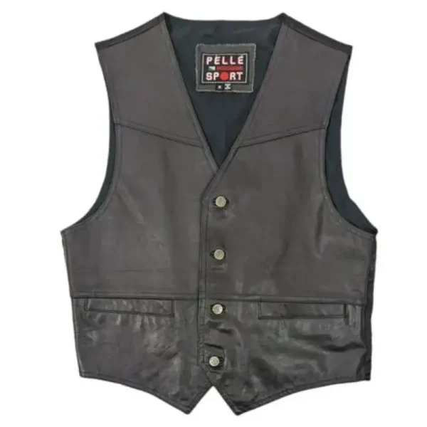 Pelle Pelle Sport Biker Leather Vest, pellepelle.us