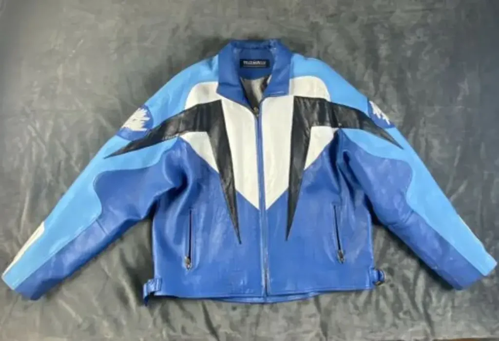 Pelle Pelle MB Blue Biker Leather Jacket, pellepelle.us