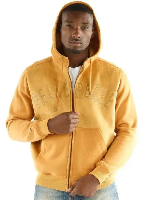 Pelle Pelle Wheat Hooded Midlayer Jacket, pellepelle.us