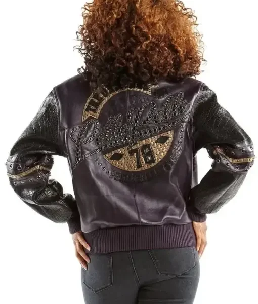 Pelle Pelle Women Purple Leather Jacket PELLEPELLE.US