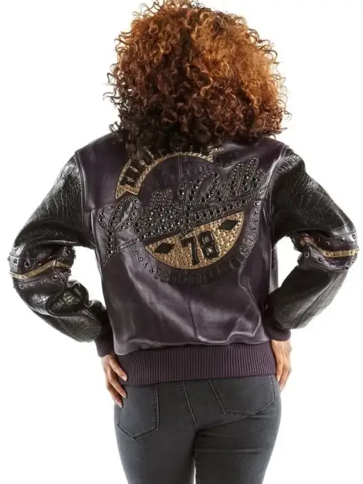 Pelle Pelle Women Purple Leather Jacket PELLEPELLE.US