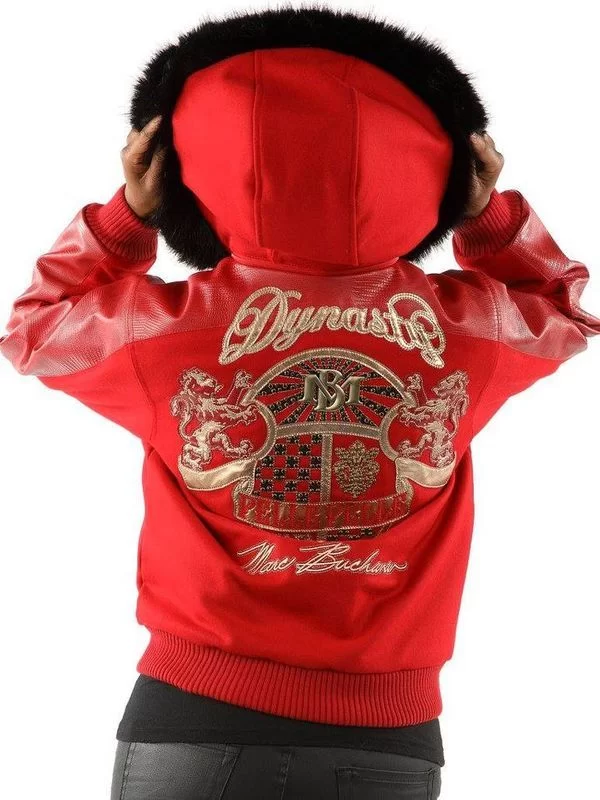 Pelle Pelle MB Leather Hooded Red Jacket, pellepelle.us