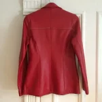 Pelle Pelle Women Red Leather Zipper Jacket